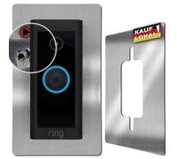 Baron Design | Embellecedor de acero inoxidable | Accesorios para anillo de vídeo timbre cable/Video Doorbell Wired | Soporte, señal, fijación, placa de pared para timbre inalámbrico