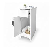 Baroni Home Columna de baño que ahorra espacio, mueble alto con estantes abiertos y puertas, armario multiusos, columna moderna para baño, cocina y dormitorio, 21 x 46 x 62 cm, 1 puerta y 1 cajón