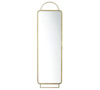 Baroni Home Espejo Decorativo de Pared Rectangular con Marco de Metal Dorado para Sala de Estar y Dormitorio, 36x2x123 cm