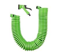 Baroni Home - Manguera de riego suave y extensible, 15 metros 5 en 1, manguera de riego, lavado y limpieza fácil de guardar. Pistola ergonómica de goma antideslizante 5 chorros