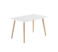 Baroni Home Mesa de Madera de en Estilo Escandinavo, Ideal para Comedor, Cocina, salón o como Escritorio de Oficina, Color Blanco, 120x70x72 cm