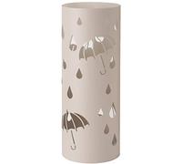 Baroni Home Paragüero Cilindrico de Metal con Incrustación Lluvia y Paraguas con Gancho y Bandeja Recogegotas Extraíble, 18,5x18,5x49 cm, Gris pardo