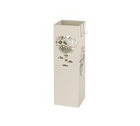 Baroni Home Paragüero de Diseño Moderno con Globos Aerostáticos, Paragüero de Metal con 2 Ganchos y Recipiente de Goteo Extraíble 16x16x49 cm, Blanco