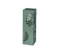Baroni Home Paragüero de diseño moderno de metal con diseño de mandala, 2 ganchos y bandeja para la lluvia extraíble, 16 x 16 x 49 cm Verde
