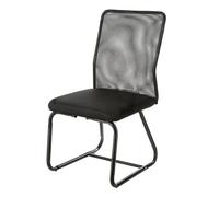 Baroni Home Silla de Oficina con Asiento ergonómico y Respaldo de Lona Transpirable, reposabrazos y Estructura de Hierro, sillón en voladizo para conferencias, Capacidad de 130 kg,
