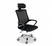 Baroni Home Silla de oficina ergonómica con respaldo alto, reposabrazos y altura ajustable, reposacabezas, silla de escritorio giratoria 360°, asiento para estudio y oficina