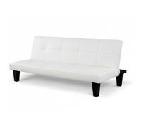 Baroni Home - Sofá cama de piel sintética de 3 plazas, convertible en cama acolchada, sofá reclinable con patas de plástico para salón, habitación de invitados, apertura de 88 cm, 166 x 75 x 70 cm