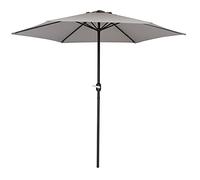 Baroni Home Sombrilla de jardín terraza balcone, sombrilla con poste central ajustable, color Ø 2,70 m x 2,36 m, gris