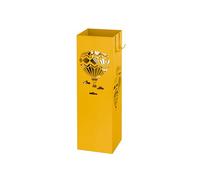 Baroni Home - Soporte para paraguas de diseño moderno en metal con forma de dirigibles - Incluye 2 ganchos y bandeja recogegotas desmontable - Medidas 16 x 16 x 49 cm - Color amarillo