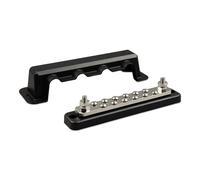 Barra colectora de 250 A, 2 polos, con 12 tornillos y tapa