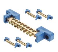 Barra Colectora Neutra de 8 Posiciones, Terminales de Tornillo | Montaje en Panel, Latón y Zinc, Resistente Oxidación Calor, Instalación Fácil