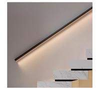 Barra de agarre iluminada LED de aluminio resistente - Seguridad montada en la pared para uso en interiores y exteriores (negro 47.3in / 1,2 m) - Soporte seguro para baños, duchas y escaleras