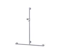 Barra de apoyo KEUCO PLAN Care con barra de ducha, anchura 982mm, altura 1263mm, 34914170911, Color: Aluminio anodizado plata/cromado