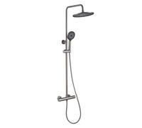 Barra de Baño Termostática CORAL Titanio Mate con Rociador Redondo