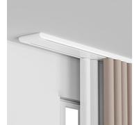 Barra de conexión de techo de aleación de aluminio silenciosa para separadores de habitaciones, perfecta para sala de estar y dormitorio, 4 m / 13.1ft, color blanco