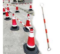 Barra de Cono de Tráfico Barra Retráctil para Conos de Tráfico 120-200 cm, Poste de Barrera de Seguridad para Señalización Vial, Barra de Conexión Reflectante para Conos(1pc)