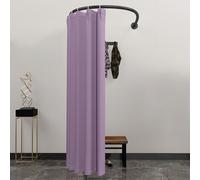 Barra de cortina de ducha ajustable de 80/90/100 cm para vestidor, solución de privacidad en forma de U, diseño de metal duradero con drenaje para baños elegantes y funcionales.