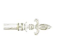 Barra de cortina de hierro extensible 160-300 a pared barra corredera riel anillos lanza blanco/oro