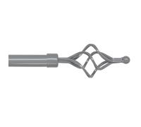 Barra de Cortina de Hierro Extensible Soporte Extensible Barra Corredera Anillas mod.Barra Cortina VORTICE 160-300 Gris