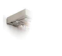 Barra de cortina doble para cortinas montadas en la pared, juego completo con soportes, rodillos y tapas finales, perfecta para sala de estar o divisor de dormitorio, 2,40 m / 7.9ft, color elegante C