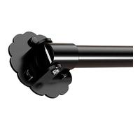 Barra de Cortina para Baño,Barra de Armario Ángulo para Pared,Riel de Cortina Ajustable, Barra de Cortina,Soporte de Ducha Acero Inoxidable Giratorio 180°,Riel de Techo(Size:130-210cm,Color:Black)
