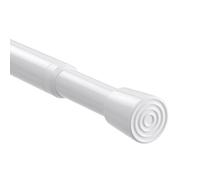 Barra de cortina sin agujeros, 80-150 cm, barra telescópica, color blanco | 1 pieza, para sujetar, barra tensora, barra de sujeción para cortinas, barra de ducha