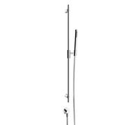 Barra de deslizamiento magnética Gessi Anello 800mm con codo de conexión a la pared 1/2, teleducha anticalcárea y manguera de 1,50 m, 63482149, Color: Óptica Finox