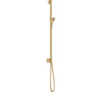 Barra de ducha hansgrohe AXOR One con conexión a la pared, mangueras de ducha 1,60m, 48792250, Color: Óptica de oro cepillado