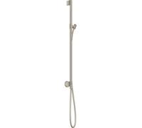 Barra de ducha hansgrohe AXOR One con conexión a la pared, mangueras de ducha 1,60m, 48792820, Color: Níquel Cepillado