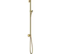 Barra de ducha hansgrohe AXOR One con conexión a la pared, mangueras de ducha 1,60m, 48792990, Color: Óptica Oro Pulido