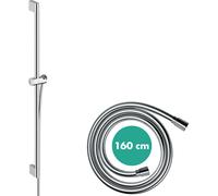hansgrohe Unica Barra de ducha Pulsify S 90 cm con flexo de ducha, cromo, 24401000