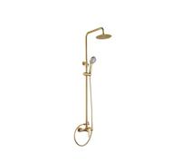 IMEX Barra de ducha Roma BDR001/OC Monomando extensible acero inoxidable oro cepillado