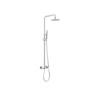 IMEX Barra de ducha monomando extensible Delos BDD055 acero inoxidable cromado Plateado/Latón