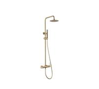 Barra de Ducha Monomando Extensible de Acero Inoxidable con Acabado Oro Cepillado LINE de Imex