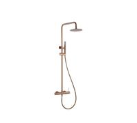 IMEX Barra de ducha monomando extensible Line acero inoxidable acabado oro rosa Rosado/Latón