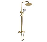 Barra de Ducha Termostática CAPRI PVD Oro con Rociador Redondo