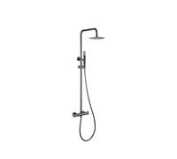 Barra de ducha termostática hecha de acero inoxidable con acabado negro metalizado Genova de Imex - Negro / Latón / Imex