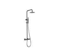 IMEX Barra de ducha termostática Line BTD038/BGM Acero inoxidable acabado negro metalizado