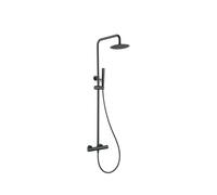 Barra de ducha termostática hecha de acero inoxidable con acabado negro metalizado Napoles de Imex - Negro / Latón / Imex