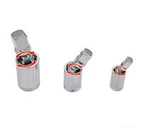 Barra de extensión de adaptador de enchufe de trinquete con junta flexible, construcción de acero al cromo vanadio, compatible con tamaños de 1/2, 3/8, 1/4 pulgadas (3/8 pulgadas)