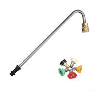 Barra de extensión de alta presión con 5 boquillas - Lanza telescópica de metal para Kärcher K2 K3 K4 K5 - Kit de varita en forma de U para limpiar techos, paredes y coches