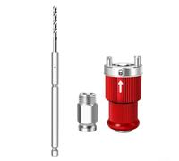 Barra de extensión de broca de liberación rápida con autobloqueo, vástago hexagonal de 10 mm para sierras perforadoras de carpintería, acero al manganeso 45#, rosca doble de 16 mm y 5/8 pulgadas