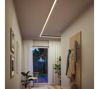Barra de luz LED Linion de Paulmann, negra, esquina de 90°, 3000 K