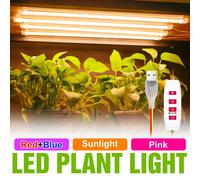 Barra de luz LED para cultivo de plantas, lámpara de relleno en maceta USB de espectro completo para interiores, 5V, regulable, siembra suculenta, flores, Cactus, cultivar lámparas