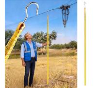 Barra de medición telescópica aislada, barra de encuesta portátil para trabajos eléctricos, barra de medición de altura para distancia de puente, herramienta de medición duradera y precisa