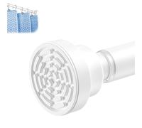 Barra de Tensión Telescópica, 1 Barra de Cortina sin Agujeros, Barra de Extensión para Cortinas, Barra Telescópica Ajustable, Barra de Cortina de Ducha, 66-96 cm, para Armario, Baño, Blanco