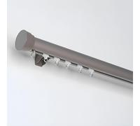 Barra Deslizante para Cortinas, riel para Cortinas, Aluminio, Montaje en Pared, Alta Resistencia, tamaño Personalizable (Gris, 4,9 m)