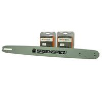 Barra guía de 53 cm de unidad sólida de 0.404 pulgadas con 2 cadenas de cincel completas para Stihl S10