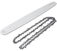 Barra guía de motosierra de 20 pulgadas, cadena de sierra de corte de madera de 3/8 pulgadas, 72DL, 72 eslabones de conductor, calibre de 0.63 pulgadas, compatible con Husqvarna 362 365 372