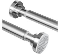 Barra para cortina de ducha de acero inoxidable - Barra telescópica ajustable de 70 a